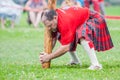 scottish highland games august Ã¢â¬â winnipeg mb canada manitoba association of celtic sports organized heavy during folklorama Royalty Free Stock Photo